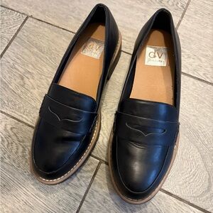 DV by Dolce Vita Women's Black Leather Loafers Size 7.5
